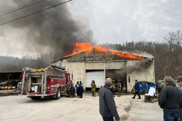 The Mount Vernon Fire Department battled a garage fire. (Mount Vernon Fire Department)