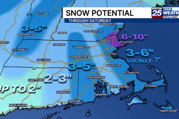 Weekend storm could bring up to 10 inches of snow to Mass.