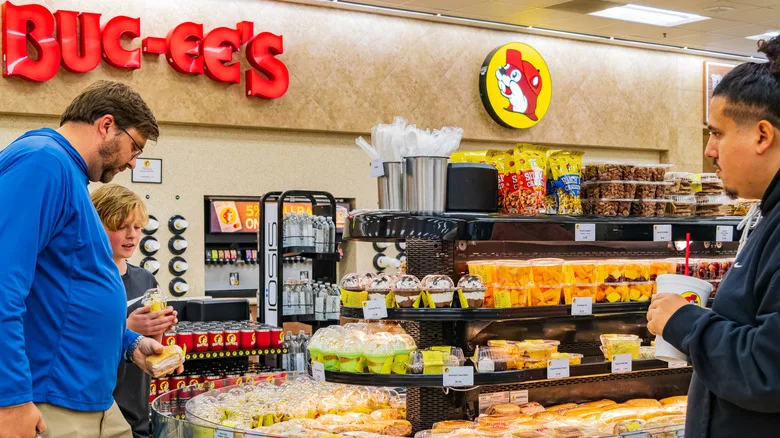Shoppers inside a Buc-ee's store.