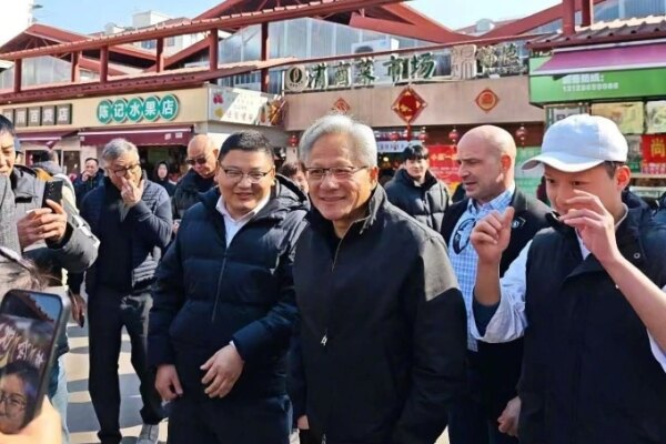 Nvidias CEO Jensen Huang during his China trip in January 2026. Photo from X