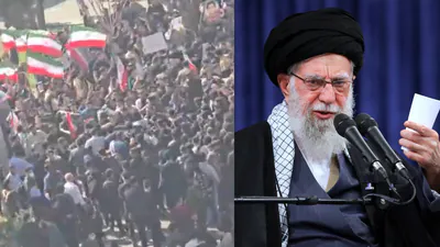 The gatherings at universities came after a mass protest movement last month that was met with a government crackdown that left thousands dead. (X via @Vahid/AP)