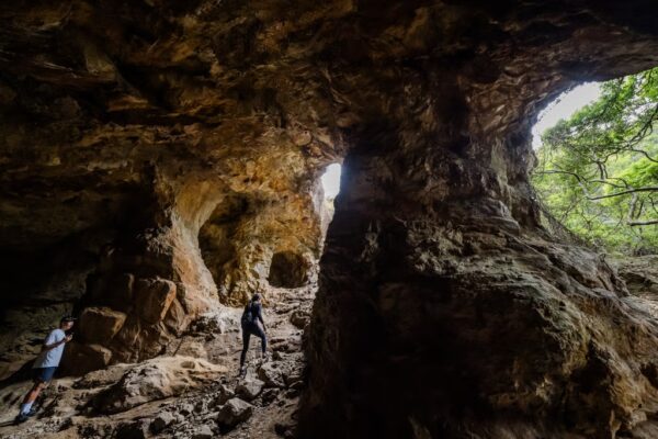 Hikers walk and take pictures inside the Lin Ma Hang Mine at Robin’s Nest Country Park on April 23, 2025. Photo: Elson Li