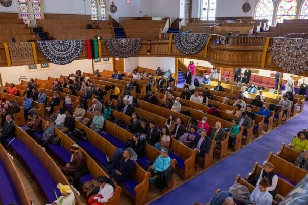 Churchgoers attend Palm Sunday services at the Metropolitan AME Church in Washington, Sunday, March 24, 2024. | Amanda Andrade-Rhoades, Associated Press