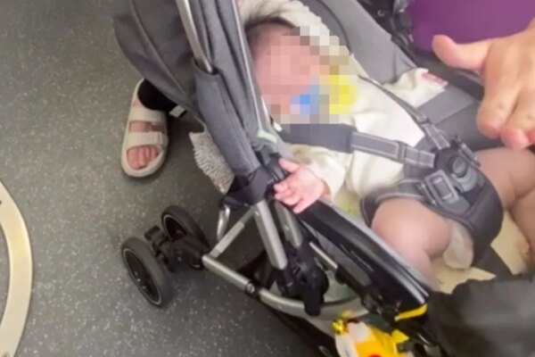 Hong Kong police alerted after man seen repeatedly hitting baby’s foot in train