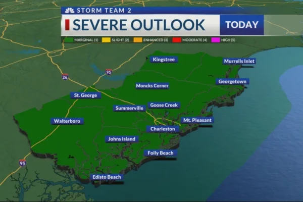 Thunderstorms on Sunday; severe storms, isolated tornadoes possible Monday