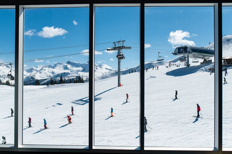 Skiers at the Whistler Blackcomb ski resort.<p>Photo&colon; James MacDonald&sol;Bloomberg via Getty Images</p>