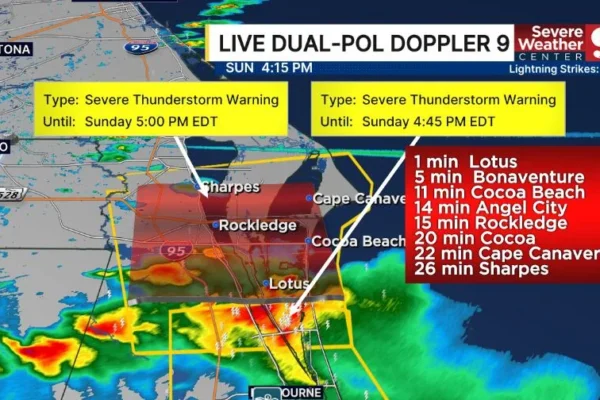 Severe storms impacting parts of Central Florida