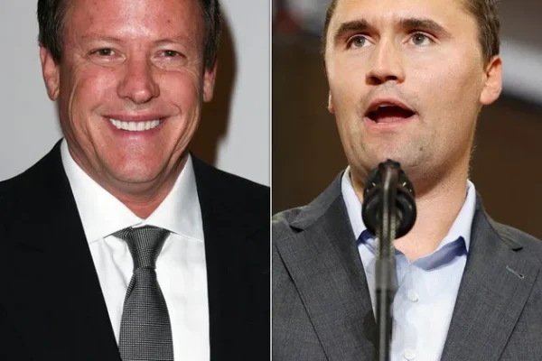 Cheerleading entrepreneur and conservative media mogul Jeff Webb, left, served as a mentor to far-right activist Charlie Kirk.