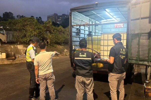 Over 8,000 litres of illicit fuel worth HK$250,000 seized, driver arrested in Hong Kong