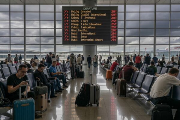 Travel chaos strikes china as 46 flights are called off and 1565 delayed