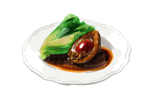 illustration of braised abalone