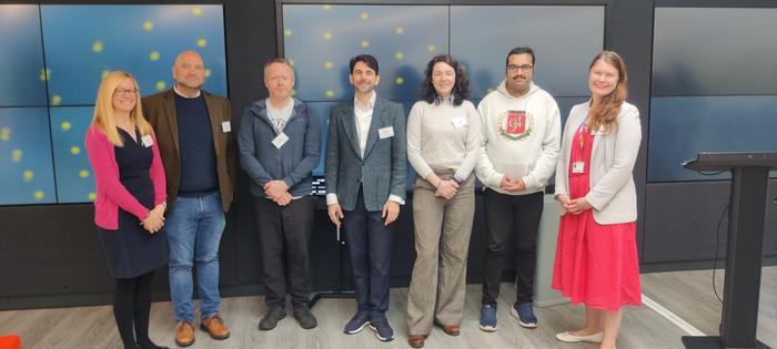 Louise Arnold (Senior Innovation Engagement Lead, Interface), Howell Davies (Head of Strategic Programmes and Funding, Interface), James McConnell (Advisor and Public Sector Specialist, GoLLM), Daniel (CEO, GoLLM), Luciana (Intelligent Automation Lab Lead