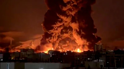 A fire breaks out at an oil depot in Iran's capital, Tehran. The United States and Israel launched strikes against Iran on February 28, sparking swift retaliation by the Islamic Republic, which responded with missile attacks across the region. (AFP)