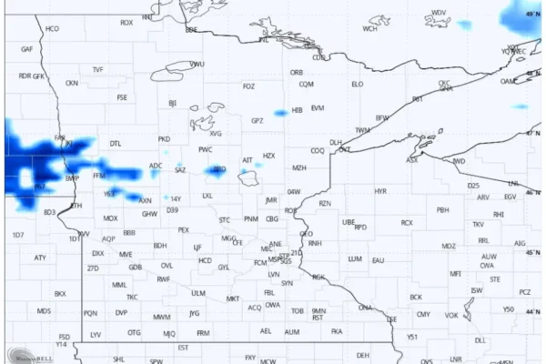 The NAM 12km model's radar simulation, which is subject to change, from 10 p.m. Monday to 1 p.m. Wednesday. WeatherBell
