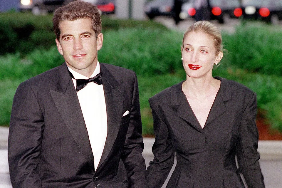 John F. Kennedy, Jr. and his wife Carolyn Bessette at the annual John F. Kennedy Library Foundation dinner and Profiles in Courage awards on May 23, 1999, in Boston, MACredit: Justin Ide/Newsmakers via Getty
