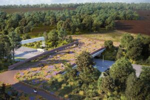 An artists impression of what the bridge will look like