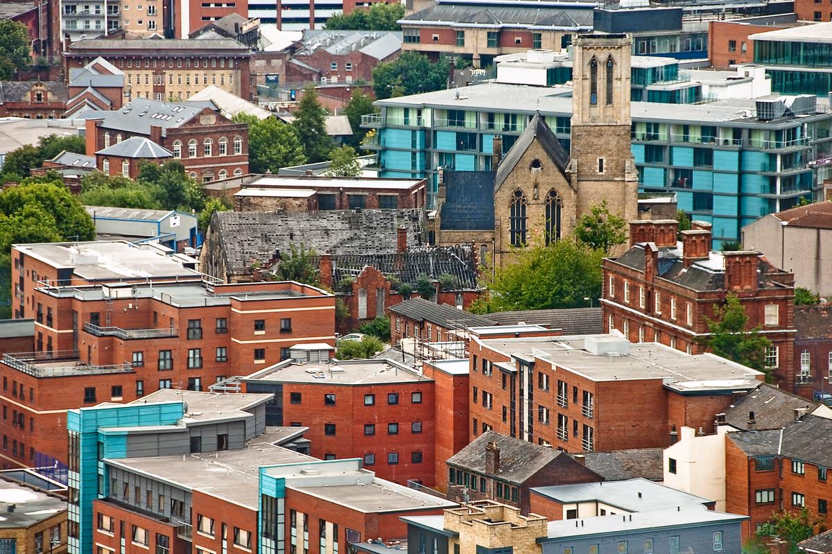 An aerial picture of Sheffield