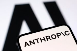 Anthropic logo is seen in this photo illustration taken on March 1, 2026.