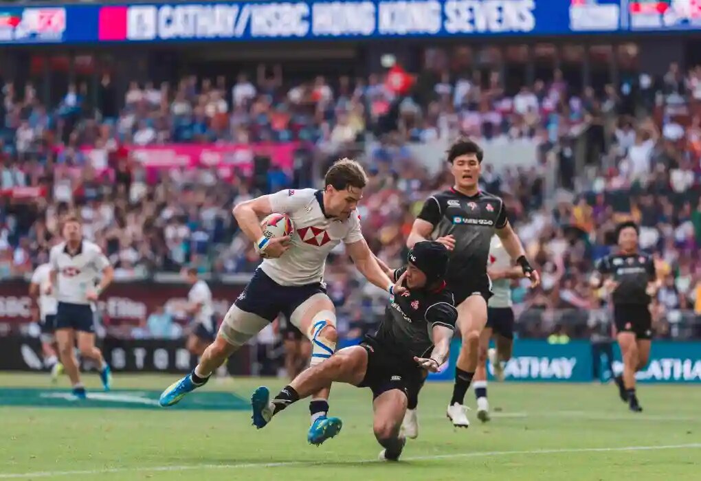 Hong Kong's men's rugby team play against Japan during the Melrose Claymores competition during the Hong Kong Sevens on April 19, 2026. Photo: Hong Kong China Rugby Union.