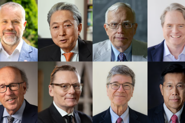 The International Advisory Board of the HKU School of Governance and Policy convenes world-renowned scholars and academic leaders. Pictured: (First row from the left) Professor Peter J. LOEWEN; The Hon. Dr Yukio HATOYAMA; Professor James J. HECKMAN; Professor Michael MORRIS; (Second row from the left) Professor Stephen ROACH; Professor James ROBINSON; Professor Jeffrey SACHS; and The Hon. Mr Phongthep THEPKANJANA.
