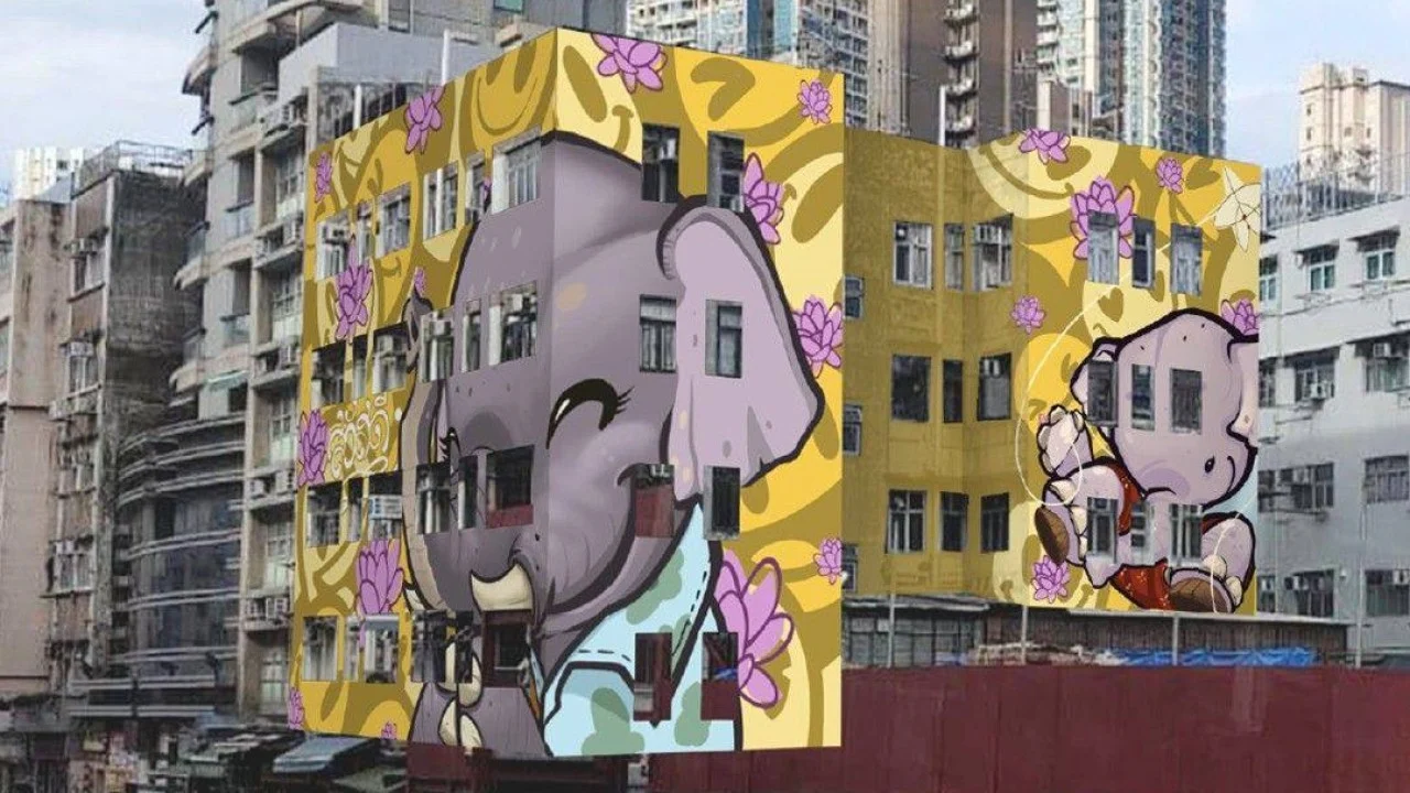 ‘Sawadeekowloon’: mural celebrates Thai culture in Hong Kong under renovation scheme