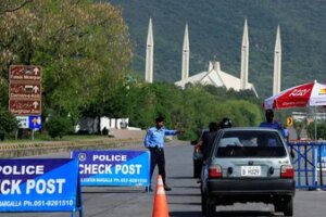 More than 10,000 police personnel have been deployed and over 600 checkpoints have been established across Rawalpindi. (Reuters)