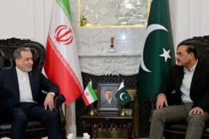 Iranian Foreign Minister Abbas Araqchi meets Pakistan’s Army Chief, Field Marshal Asim Munir in Islamabad, Pakistan (via REUTERS)