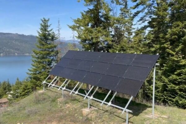 DIY solar panel system in full.