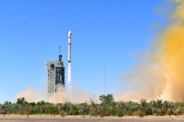 A Long March-2D carrier rocket carrying a space computing satellite constellation blasts off from the Jiuquan Satellite Launch Center in northwest China on May 14, 2025. (Photo by Wang Jiangbo/Xinhua)