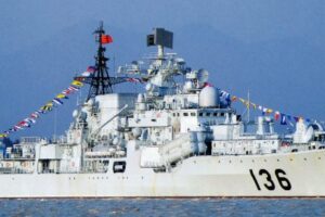 PLA Navy destroyer Hangzhou (DDG-136), a Soviet-designed Project 956E vessel operated by China, shown prior to its deep modernization. (Photo: Open source)
