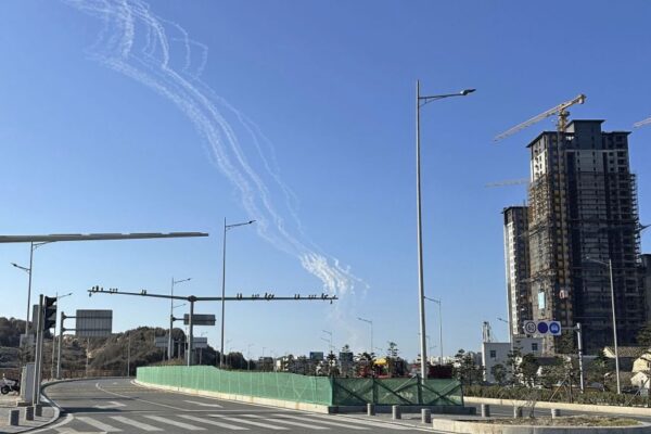Multiple projectiles launched from Pingtan Island in the Taiwan Strait, belonging to China's Fuzhou city, as China continues military drills around Taiwan on December 30, 2025.
