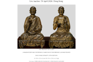 Magnificent Pair of Early Ming Gilt-Bronze Luohan Lead the Spring Auction of Important Chinese Ceramics and Works of Art Alongside a Selection of Exceptional Masterpieces Across the Shang and Qing Dynasties