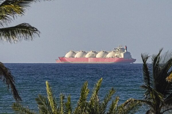 Vessel passing through the Strait of Hormuz in Oman