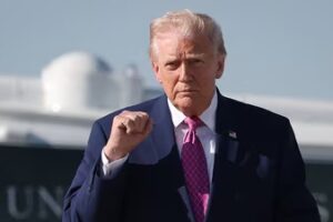 US President Donald Trump has been firing social media shots while JD Vance his leading the US delegations in talks being held with Iran in Pakistan on Saturday. (Getty Images via AFP)