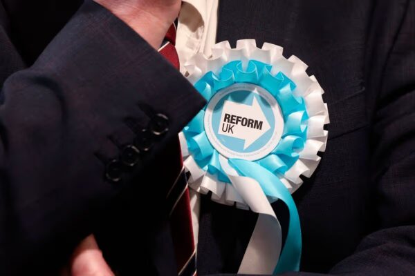 A Reform UK rosette
