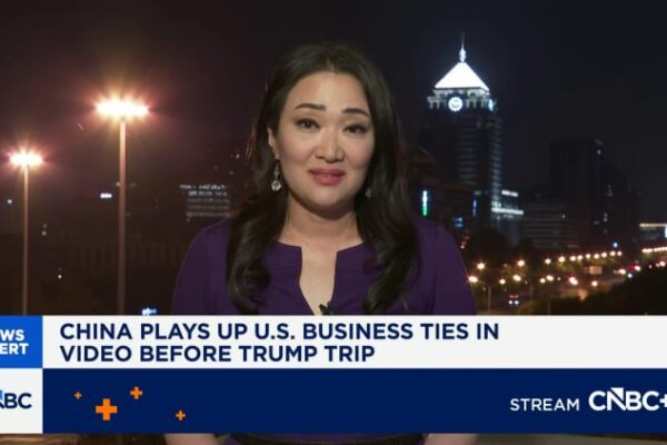 China highlights U.S. business ties in video ahead of President Trump’s trip