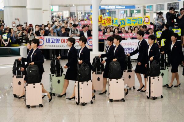 North Korean women’s soccer team arrives in South Korea for regional tournament