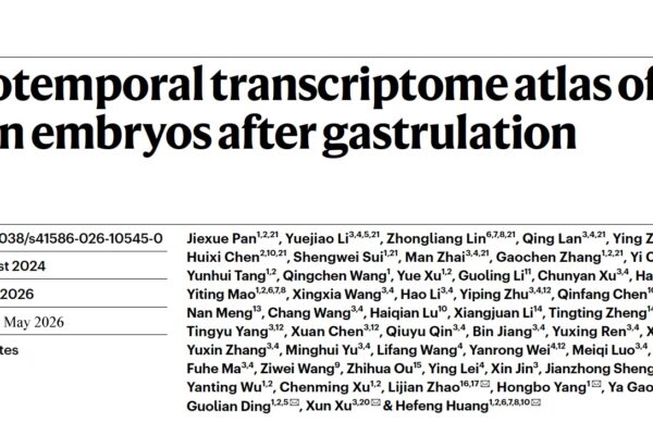 [China Tech] Local Experts Discover Early Fetal Development