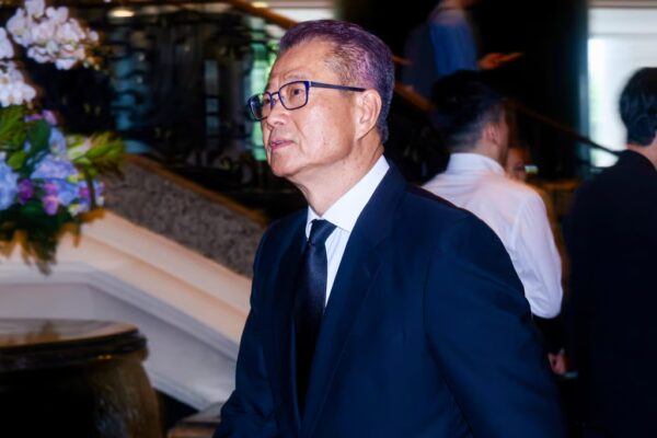 Financial Secretary Paul Chan at the memorial service. Photo: Jonathan Wong