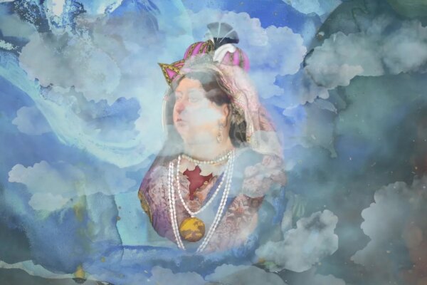 Image may contain Carmen de Burgos Art Painting Accessories Jewelry Necklace Adult Person Wedding Face and Head