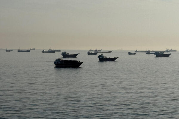 The blockaded Strait of Hormuz has been a key point of contention in negotiations to strike an initial peace deal