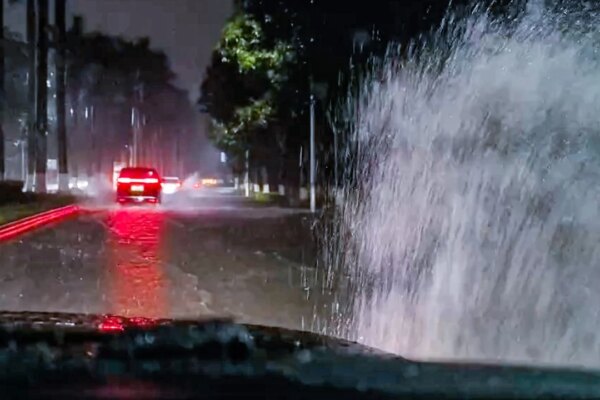 Hong Kong’s northern New Territories hit by heavy rain and flooding