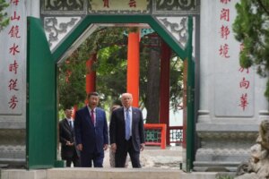 Donald Trump with Xi Jinping at the Zhongnanhai leadership compound