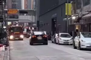Judy Chan has been filmed driving against the flow of traffic in Wan Chai. Photo: Handout