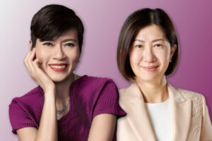 Malina Ngai (L), CEO of AS Watson, and Bonnie Y. Chan, CEO of Hong Kong Exchanges and Clearing. Photos courtesy of AS Watson, HKEX