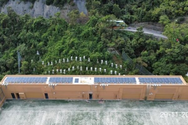 Solar Panels at the HKIS Dragon Center for Activities & Athletics, Tai Tam Campus
