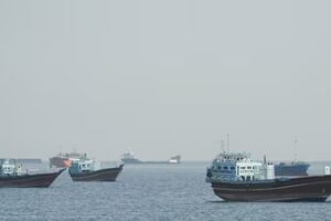 An explosion damaged a tanker close to its waterline as it sailed off Oman. (REUTERS)