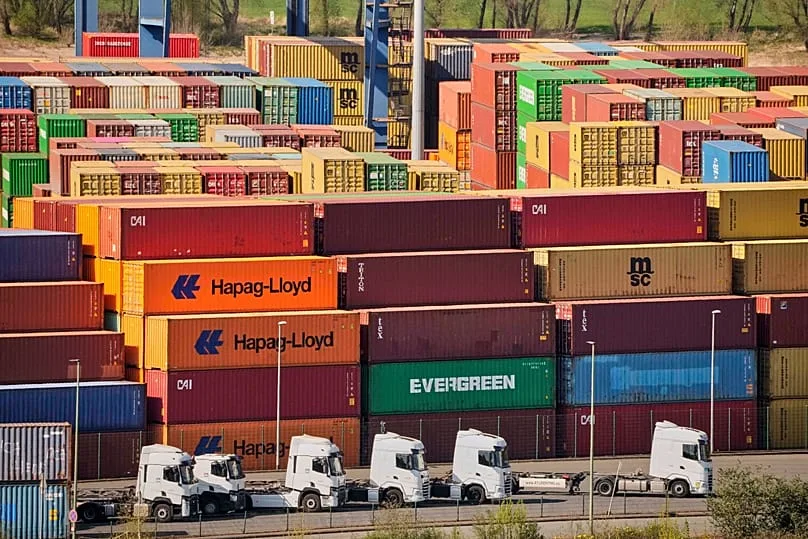 Containers in Germany - April 2025.
