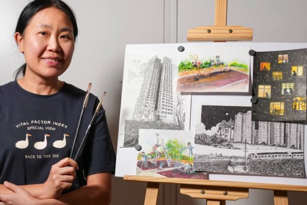 Deaf artist who lost life’s work in Hong Kong’s Tai Po fire is ‘painting to heal myself’