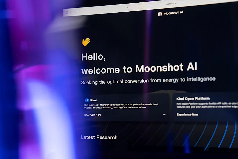 <span class="caption">Information for Moonshot AI's Kimi chatbot arranged on a computer in Shanghai, China, on Wednesday, Jan. 7, 2026. Chinese firms such as Moonshot have released AI models that approach the capabilities of leading systems from US companies, spurred on by a government that has made AI leadership a national priority. Photographer: Raul Ariano/Bloomberg via Getty Images | Image Credits:Bloomberg / Contributor / Getty Images</span>